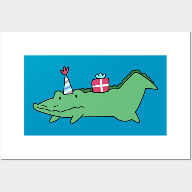 Birthday Alligator Wall Art by saradaboru